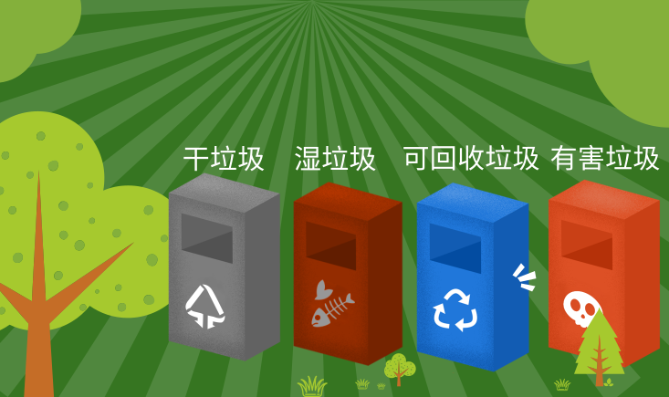垃圾不分類，城市兩行淚！四色分類垃圾桶碼起來(lái)